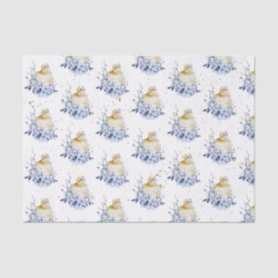  vogel en bloemen tissuepapier