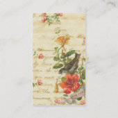 Vogel en Bloemen Visitekaartje (Achterkant)