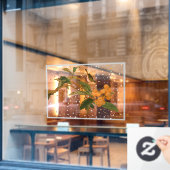 Vogel- en fruitraamkoeling raamsticker (Cafe Raam)