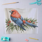 Vogel en Holly Kerstmis Geschenk Wrap Tissuepapier (Craft)