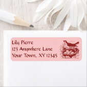  vogel en nesten etiket (Insitu)