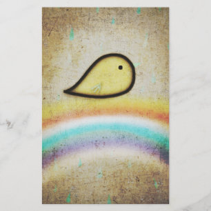 Vogel en regenboog briefpapier