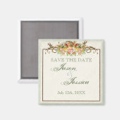  Vogel en Rozen - Save the Date Magnet Magneet (Voorkant / Achterkant)