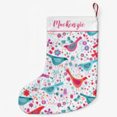 Vogel- en ventilatorWaterverf op maat Kleine Kerstsok (Achterkant)