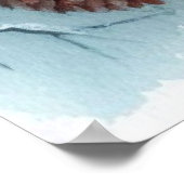 Vogel- en winterlandschap 33 poster (Hoek)