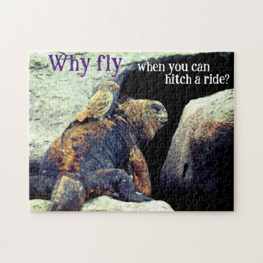 Vogel en zee leguaan legpuzzel (Horizontaal)