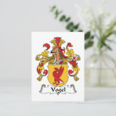 Vogel Family Crest Briefkaart (Staand voorkant)