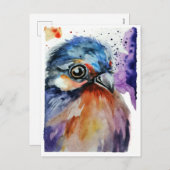  vogel feestdagenkaart (Voorkant / Achterkant)