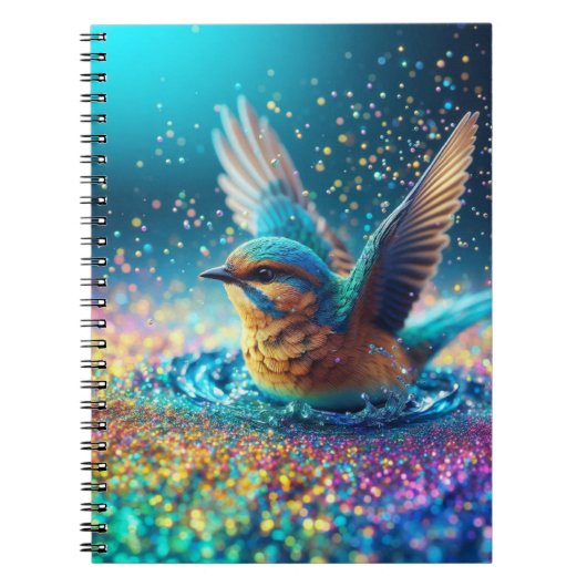 Vogel Glitter Notitieboek (Voorkant)