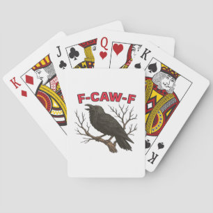 Vogel - Graaiende Kraai F-Caw-F Klassieker Pokerkaarten