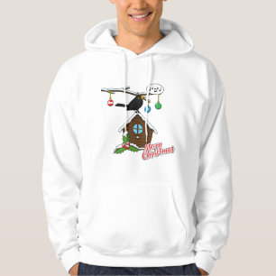 Vogel House Merry Kerstmis Hoodie