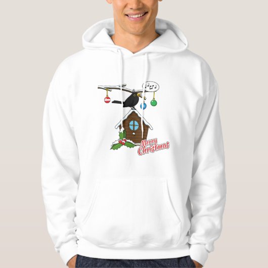 Vogel House Merry Kerstmis Hoodie (Voorkant)