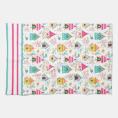 Vogel huizen keukenhanddoeken (Horizontaal)