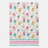 Vogel huizen keukenhanddoeken (Verticaal)