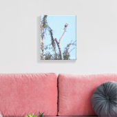 Vogel in Boom Muurkunst Canvas Afdruk (Insitu (Woonkamer))