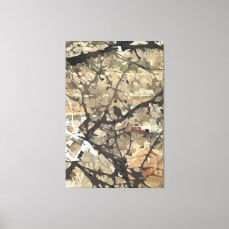 Vogel in boomverrekte canvasafdruk canvas afdruk