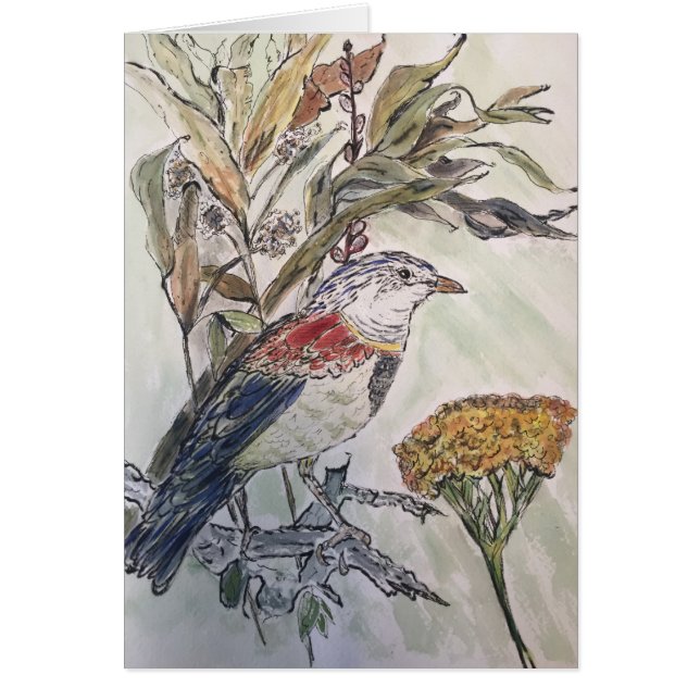 Vogel in de herfst (Voorkant)