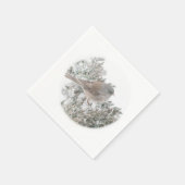 Vogel in de winter Papieren servetten (Hoek)