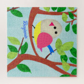 Vogel in een boom legpuzzel (Horizontaal)