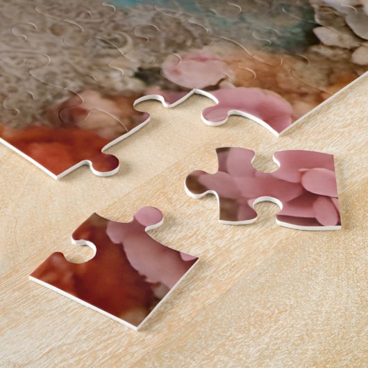 Vogel in een Crown Mixed Media Collage Legpuzzel (Zijkant)