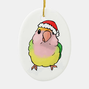 vogel in een pet keramisch ornament