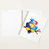 Vogel in een Santa Hat Spiral Planner