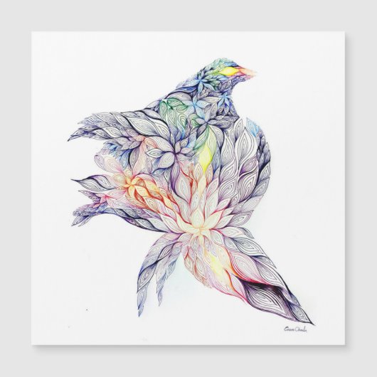 Vogel in haar nest (Voorkant)