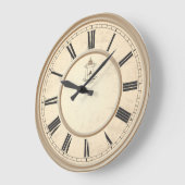  vogel in kooi beige grote klok (Hoek)