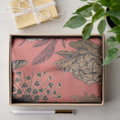 Vogel in koraalbloei tissuepapier (Geschenk)