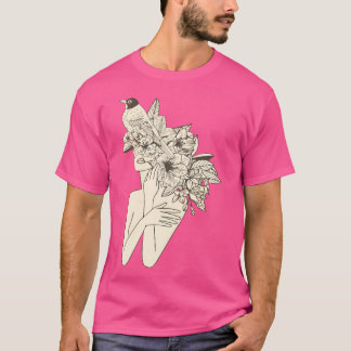 Vogel in Krans grappig T-shirt