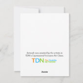 Vogel in Mitten Feestdagenkaart (Achterkant)