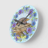 Vogel in nest klok (Hoek)