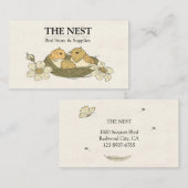 Vogel in nestgebied visitekaartje (Voorkant / Achterkant)