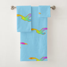 Vogel in vlucht herhaal het blauw