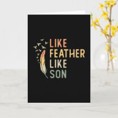 Vogel kijken als veer als zoon vogel watcher kaart (Gele Bloem)