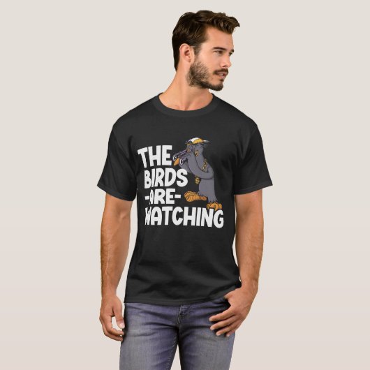 Vogel Kijken Schattigee Bird Lover vriend familie T-shirt (Voorkant volledig)