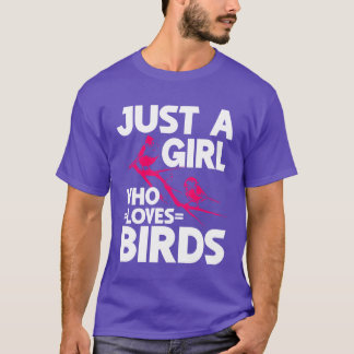 Vogel Kijken Schattigee Vogelliefhebber retro vrie T-shirt