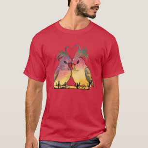Vogel kijken Vogelornitholoog Vogelliefhebber vuur T-shirt
