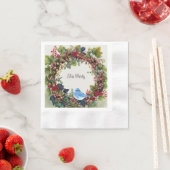 Vogel & krans papier servetten (Insitu)