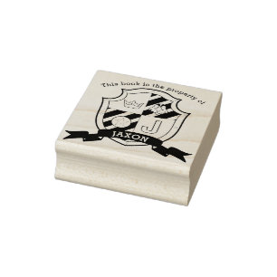 Vogel kuif letter J kinderbibliotheek naam rubber  Rubberstempel
