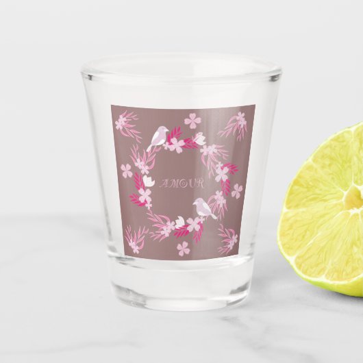 vogel liefde shot glas (Voorkant)