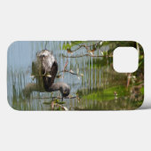 Vogel Lover. Grebe zwemt in vijver Case-Mate iPhone Case (Achterkant (horizontaal))