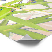Vogel met Bamboe Leaves Poster (Hoek)
