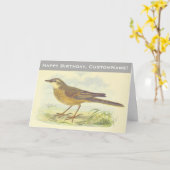 Vogel met bruine bodem op de grond kaart (Gele Bloem)