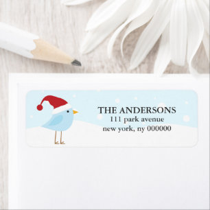 Vogel met de Etiketten van het Pet van de Kerstman