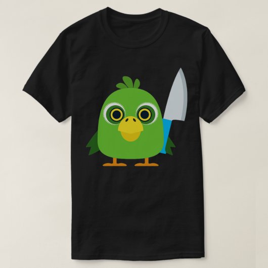 Vogel met een mes t-shirt (Design voorkant)
