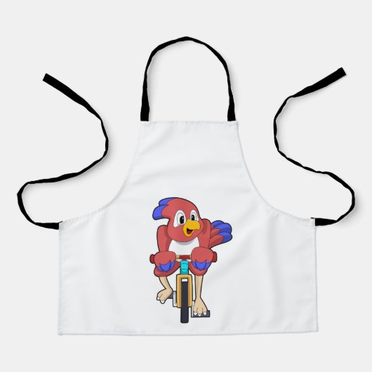 Vogel met fiets schort (Voorkant)