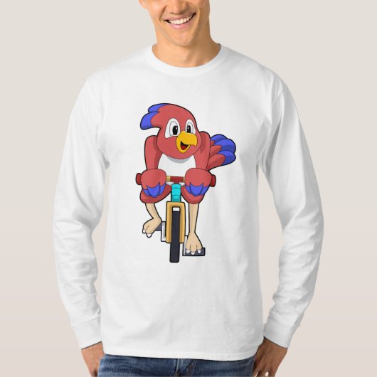 Vogel met fiets t-shirt (Voorkant)