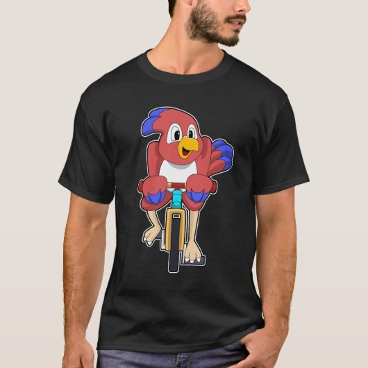 Vogel met fiets t-shirt (Voorkant)