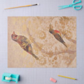  vogel met Gold-depotpapier Tissuepapier (Craft)
